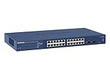 NETGEAR GS724T-400NAS 24-Port Gigabit Smart Managed Pro Switch, 2 SFP, L2, ProSAFE Lifetime Protection (GS724Tv4) (Renewed)