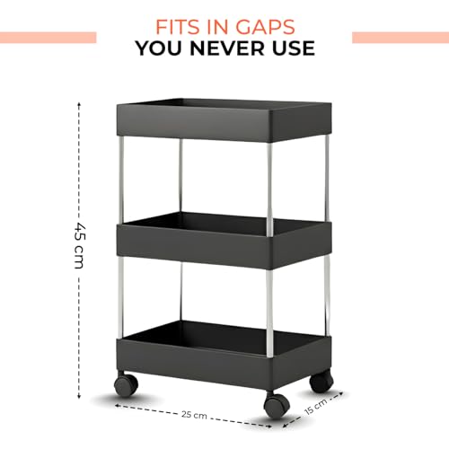 Image of E-COSMOS Plastic Multipurpose 3-Tier Floor Mount Corner Shelf Kitchen Organizer Rack /Storage Shelf /Dish Rack /Storage Rack for Kitchen (3-Tier Dish Rack)