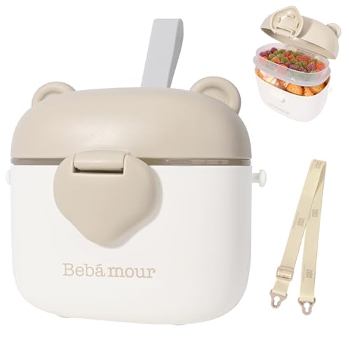 Bebamour Boîte à collation à 3 compartiments, récipients de conservation des aliments pour enfants, récipients de préparation des repas avec collations, fruits, noix, biscuits,460ML,Purple