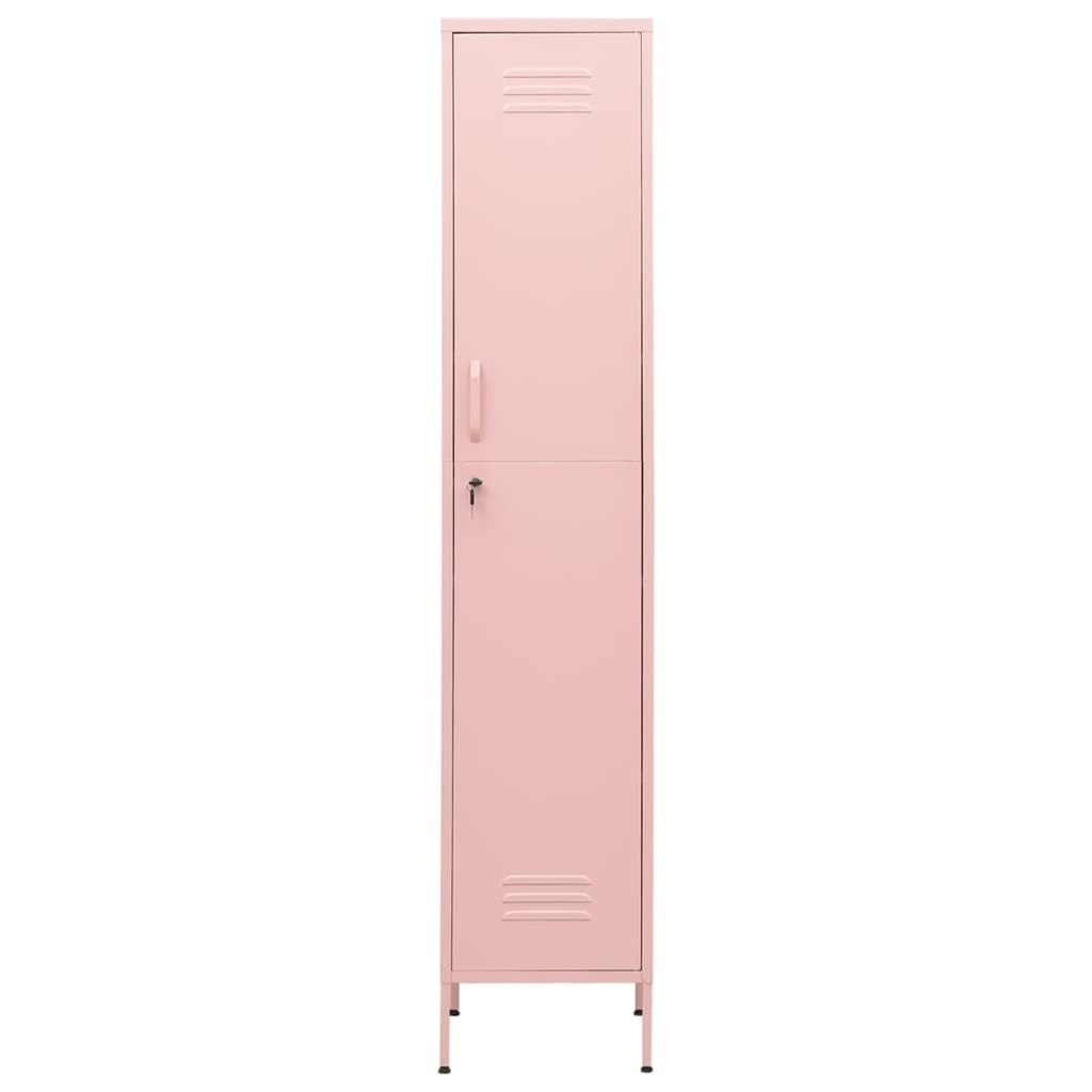 vidaXL Armadio Rosa 35x46x180 cm in Acciaio