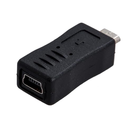 Image of Mini USB Female to Micro USB Male Connector Data for Data Sync, Charging (Mini USB F - Micro USB M) - 2 Pieces
