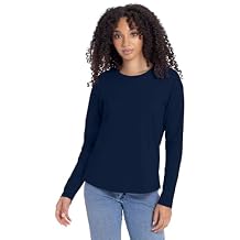 Next Level Apparel Ladies Relaxed Long Sleeve T-Shirt, Midnight Navy, M