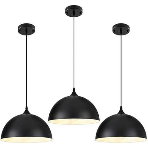 PINDODO 3 Pack Black Pendant Light Cover