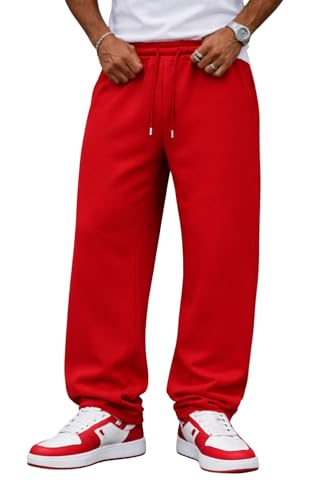 Image of Rockwell Men's Baggy Sweatpants | Cotton Terry Relaxed Fit Joggers for Men | Oversized Streetwear Track Pants | Casual Gym & Everyday Wear| 018