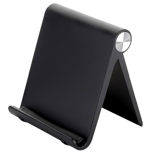 Tablet Stand, Foldable Holder For Desk, Black, Portable Monitor Stand, Adjustable Angle For Video Calls, Mobile Gaming, Reading, Eating, Watching Tv Dramas, And So On