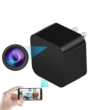 Pelupa Socket Spy Camera Wall Charger With Card Reader, Hidden WiFi Camera HD 1080P Remote View, Nanny Cam, USB Charger Camera with Motion Detection Loop Recording (Black) (WiFi Require for Live View)