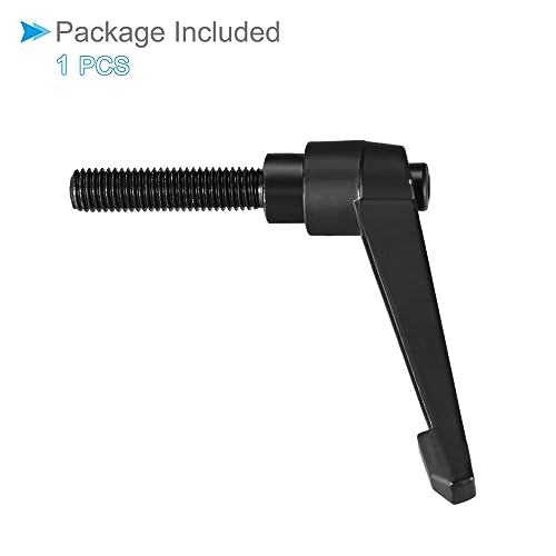 Image of Clamping Lever Handles, M12 x 50mm Male Thread, Adjustable Quick Release Locking Rotating Bolt Knobs Black - (Applications: for Lathe Machinery), 1-Piece