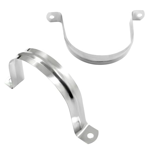 Image of Biaungdo M75 Rigid Pipe Strap, 3 Inch Stainless Steel, 12 Pcs | Two Hole Strap, U Bracket Pipe Clamps, Heavy Duty Conduit Clamps, Tension Tube Clip Cable Clamp Hanger