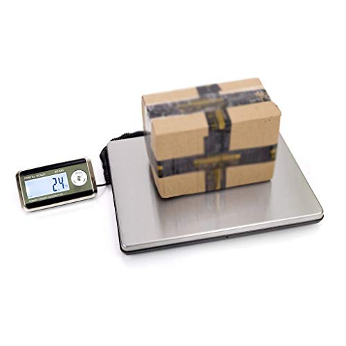 Heavy Duty Digital Weighing Scales - Large Capacity 100KG Platform for Industrial, Commercial, Kitchen, Shop, Luggage, and Parcel Use - Durable Silver Design