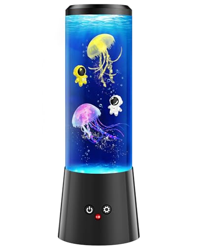 Image of Jellyfish Lamp,16 Color Mood Astronaut Night Light, Whisper-Quiet Sensory Aquarium Light, Dual Power Mode Decorative Night Lamp with Remote Control & Timer Suitable For Home Office Decoration and Gift