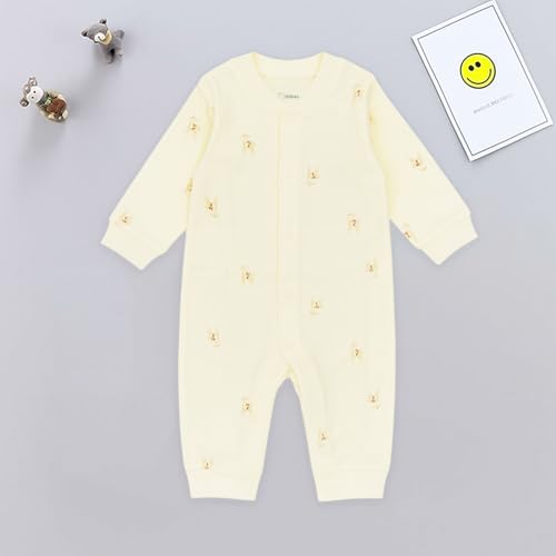 Image of Kidbea Soft Cotton Unisex Baby Onesie Romper | Cute & Multiple Prints Full Sleeve Sleepsuit for Infant | Comfortable Trendy Bodysuit