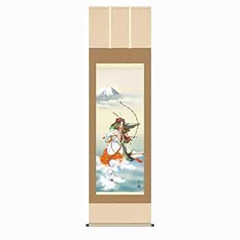掛軸■武者出陣 馬 富士 武者 春光作 鎧 侍 桐共箱 掛け軸 日本画■⑥ 掛軸□武者出陣 馬 富士 武者 春光作 鎧 侍 桐共箱 掛け軸 日本