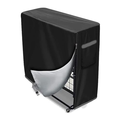 HAHALUK Folding Bed Storage Cover Oxford Fabric Dust Sheets for Furniture with Zipper Protective Dust Cover, Waterproof, Black (84*33*107cm)