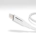 Amazon Basics Lightning to USB A Cable, Advanced Collection, MFi Certified Apple iPhone Charger, White, 3 Foot