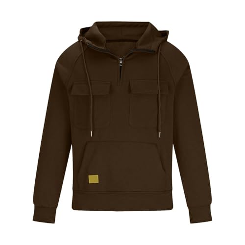 Tactical Hoodies for Men Military Cargo Work Quarter Zip Up Pullover Sweatshirts Workout Gym Fashion Hoodie Jacket2