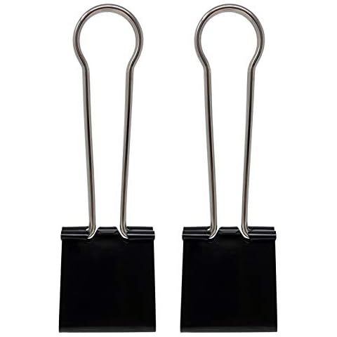 Clipco Binder Clips Super Extra Large 2-1/3in Black (2-Pack) Cover