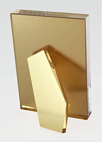 Tizo 8" X 10" Acrylic Crystal Clear Photo Frame, Gold Backing, Made in Italy