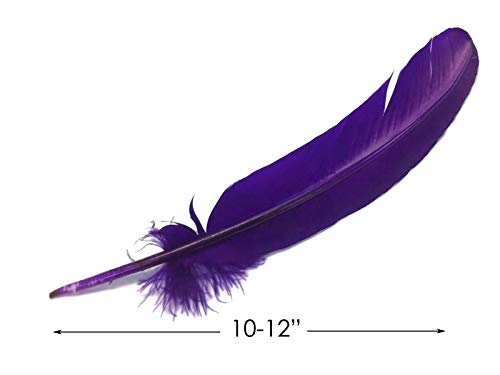 1/4 Lb - Purple Turkey Tom Rounds Secondary Wing Quill Wholesale Feathers (Bulk) Carnival, Fletching Craft Supply | Moonlight Feather #TOP6