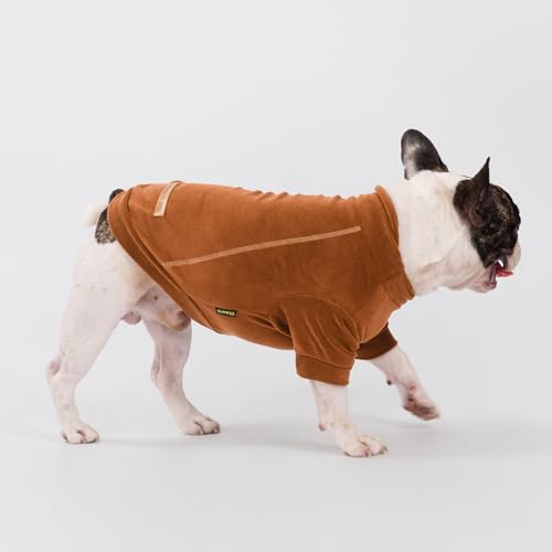 Image of Fitwarm 3 Pack Classic Fleece Dog Sweater, Turtleneck Dog Sweatshirt, Winter Clothes for Small Dogs Boy Girl, Pet Pullover Jumper, Cat Apparel, Orange, Yellow, Coffee, XS