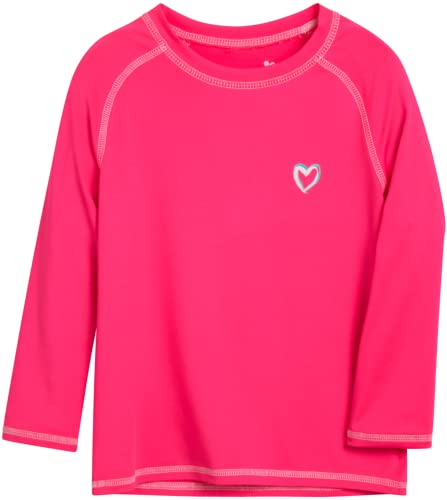 Pink Platinum Girls' Rash Guard - Upf 50+ Protective Quick Dry Long Sleeve Swim Shirt (5-16), Size 14-16, Knockout Pink #TOP21