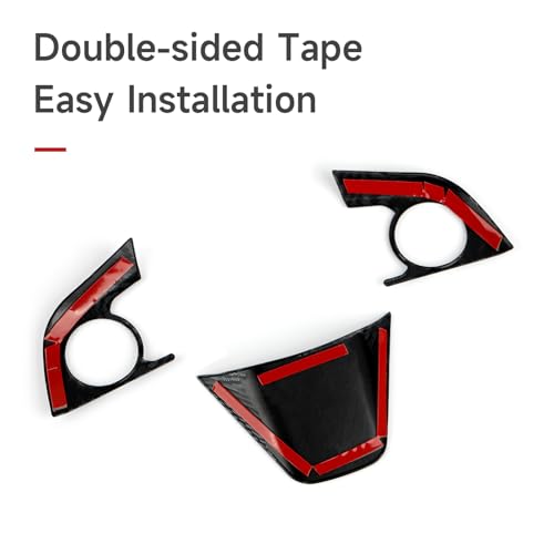 Image of 3PCS Car Trim Carbon Color ABS Sticker Decal Compatible with Toyota Camry XV70 2018-2024 Avalon XX50 2019-2022 Interior Accessories