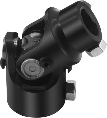 3/4" DD X 1" DD Steering Universal U Joint 3/4 dd Steering Shaft Coupler U-Joint Coupling Automotive Replacement Black