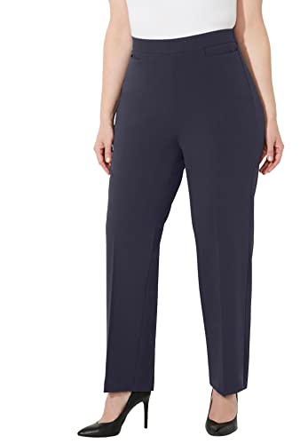Catherines Women's Plus Size Petite Refined Pull-On Curvy Pant