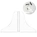 Tiga 2 Pieces Bathtub Shower Splash Guard, Bathroom Bath Tub Splash Guards with 3M Super Viscose, Perfectly Matched to Shower Curtain Weights
