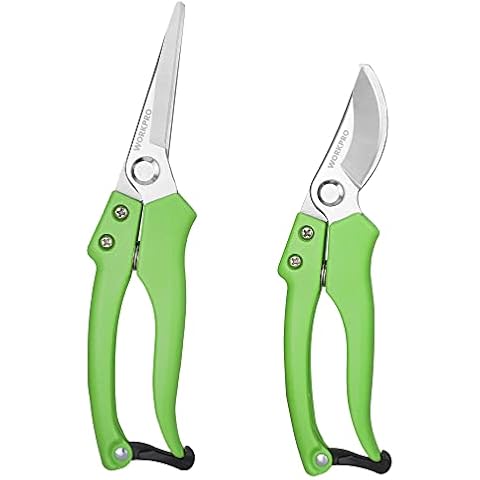 Tijeras de Podar WORKPRO 2 Piezas con Bloqueo de Seguridad Cover