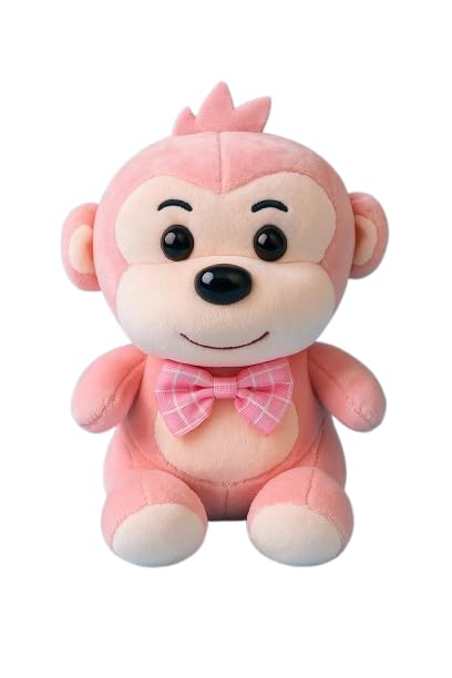 Image of SCOOBA Baby Monkey Soft Toy 20 cm Small(Bow Monkey Pink)