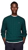 Tommy Hilfiger Men's Cable Knit Sweater, CypressGreen, M