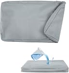 Couvre-lits pour chiens, imperméable Lavable Couvres de lit pour chiens Remplacement par un gris à fermeture éclair(46"x29"x4" XL)