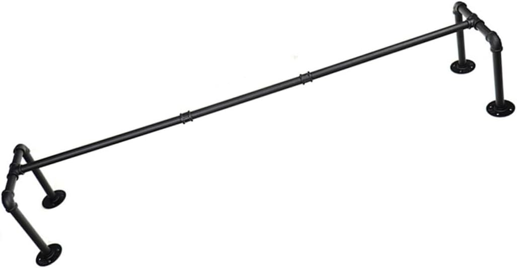 PATKAW Industrial Style Wall-mounted Rack Clothing Hanger Metal Pipe Garment Rack Towel Storage Holder for Home Closet Organization