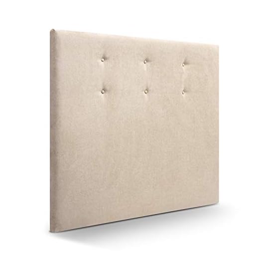 SUENOSZZZ-ESPECIALISTAS DEL DESCANSO Cabecero de Cama Bruselas tapizado en Tela para Camas de 200 (210 x 120 cm) Tela Beige