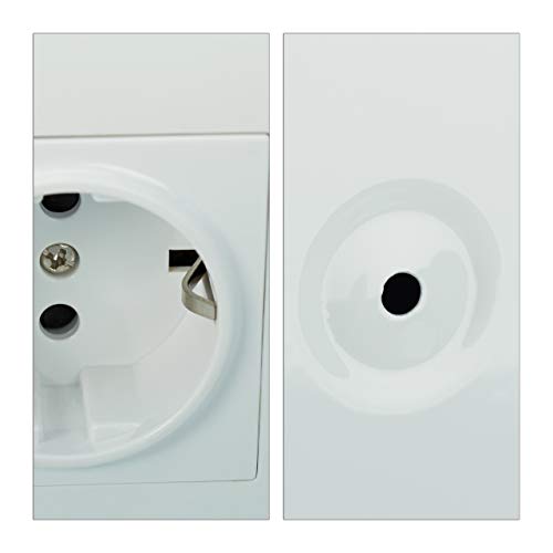 Relaxdays Armadietto da Bagno a Specchio, 2 Ante