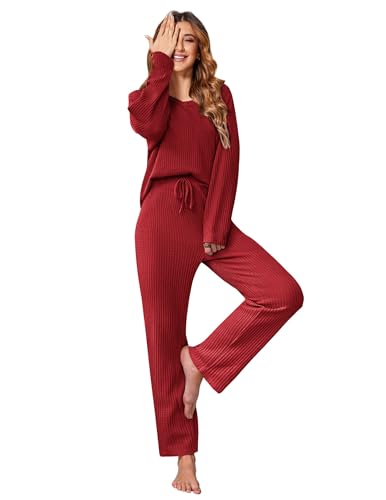 Women's Waffle Knit Pajama Sets  - image 1