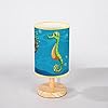 Minimalist Bedside Table Lamp of Seahorse Swimming Underwater Wood Nightstand Lamp Bedside Desk Lamp Wood Base Flaxen… 31lXHdQu0SL. SS100