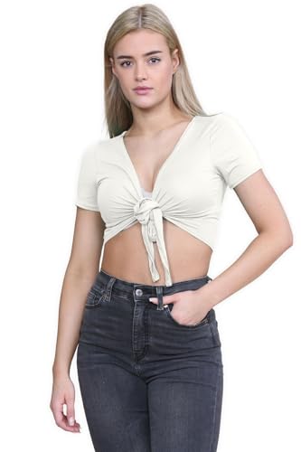 Chaqueta corta mujer para cubrir hombros vestido con lazo crema