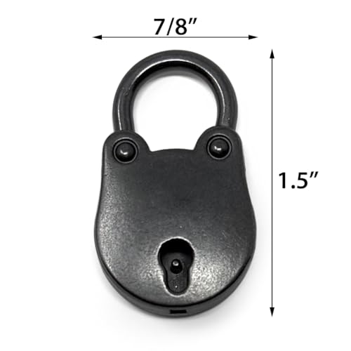 Image of Nautical Cove Antique Solid Iron Lock with Skeleton Keys - Pirate Treasure Lock (Mini 1.5 inch)
