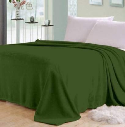 HOT DEALZZ Double Layer Polar Fleece Single Bed Blanket - (60x90 Inches, Green)