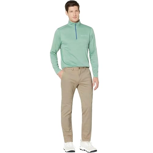 Mens Classic Fit Khaki Casual Chino Pants Whit Hidden Comfort Waistband4