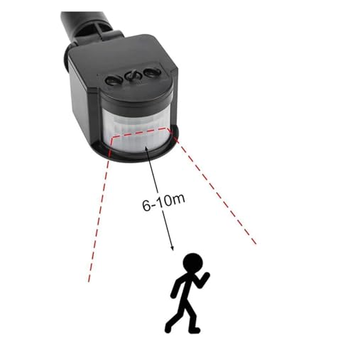 Detector infrarrojo automático CA 220V sensor de movimiento luces LED 6