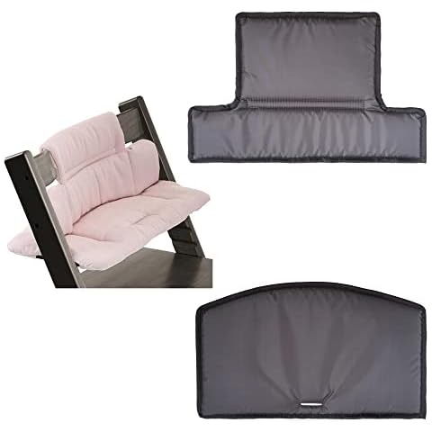 Aveanit Compatible with Stokke Tripp Trapp High Chair Seat Cushion, Baby Set Pillow Cover, 2 Pieces Set, Dark Gray - Waterproof Fabric Cover