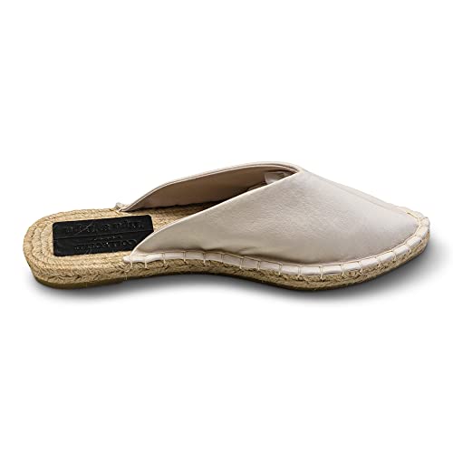 Mules espadrilles bout pointu blanc chaussure plate été 37 - 3
