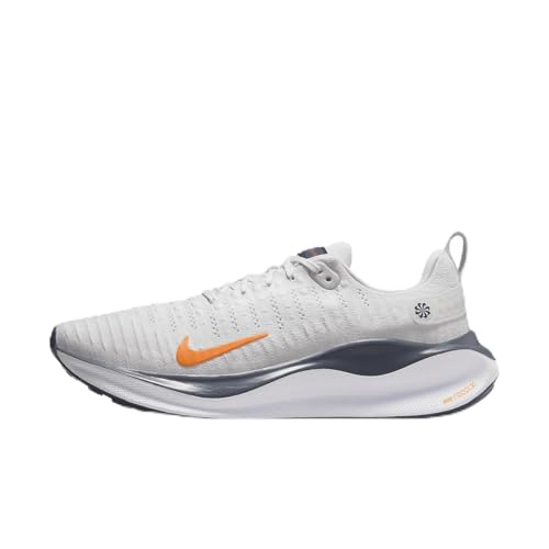 Nike InfinityRN 4 Men's Road Running Shoes (DR2665-010, Platinum Tint/Thunder Blue/Summit White/Total Orange) Size 8.5
