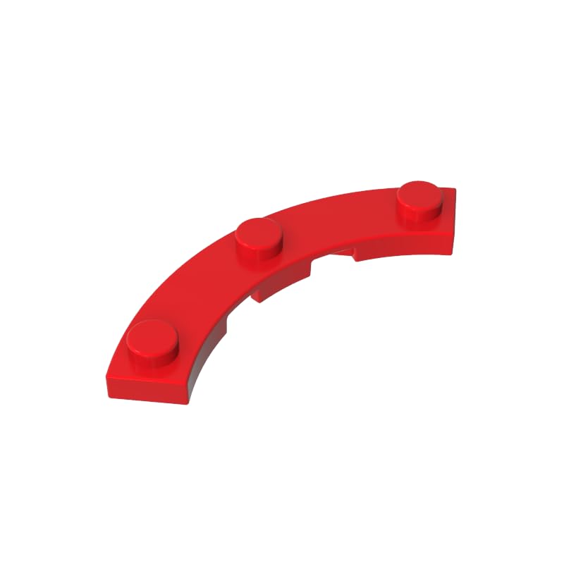 80015 3x3 Curved Plate 50 Pieces High-Precision MOC Building Bricks Replacement Parts Compatible with Lego bricks GDS-90295 Red — image 1