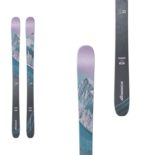Nordica Santa Ana 92 Women's All-Mountain Skis, Aqua/Violet, 161cm MY25