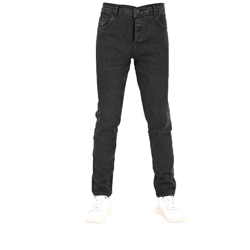 بنطلون جينز رجالي عصري وأنيق - خامة ممتازة وراحة استثنائية موديل /113 (رمادى غامق, 38)