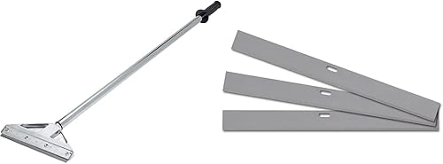 QEP 62909Q - Rasqueta de afeitar ajustable de 8 pulgadas y 62904Q de 8 pulgadas, cuchillas de repuesto de acero al carbono para raspador de piso y