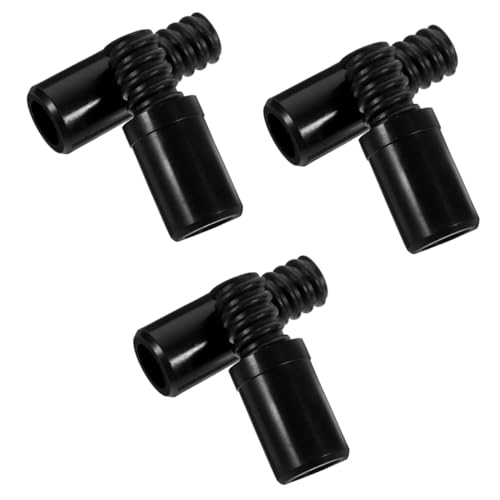 Cabilock 3sets Fiberglass Broom Threaded End Replacement Long Threaded Handle Tip for Poles Sturdy Plastic Pole Thick Adapter 2pcs*3